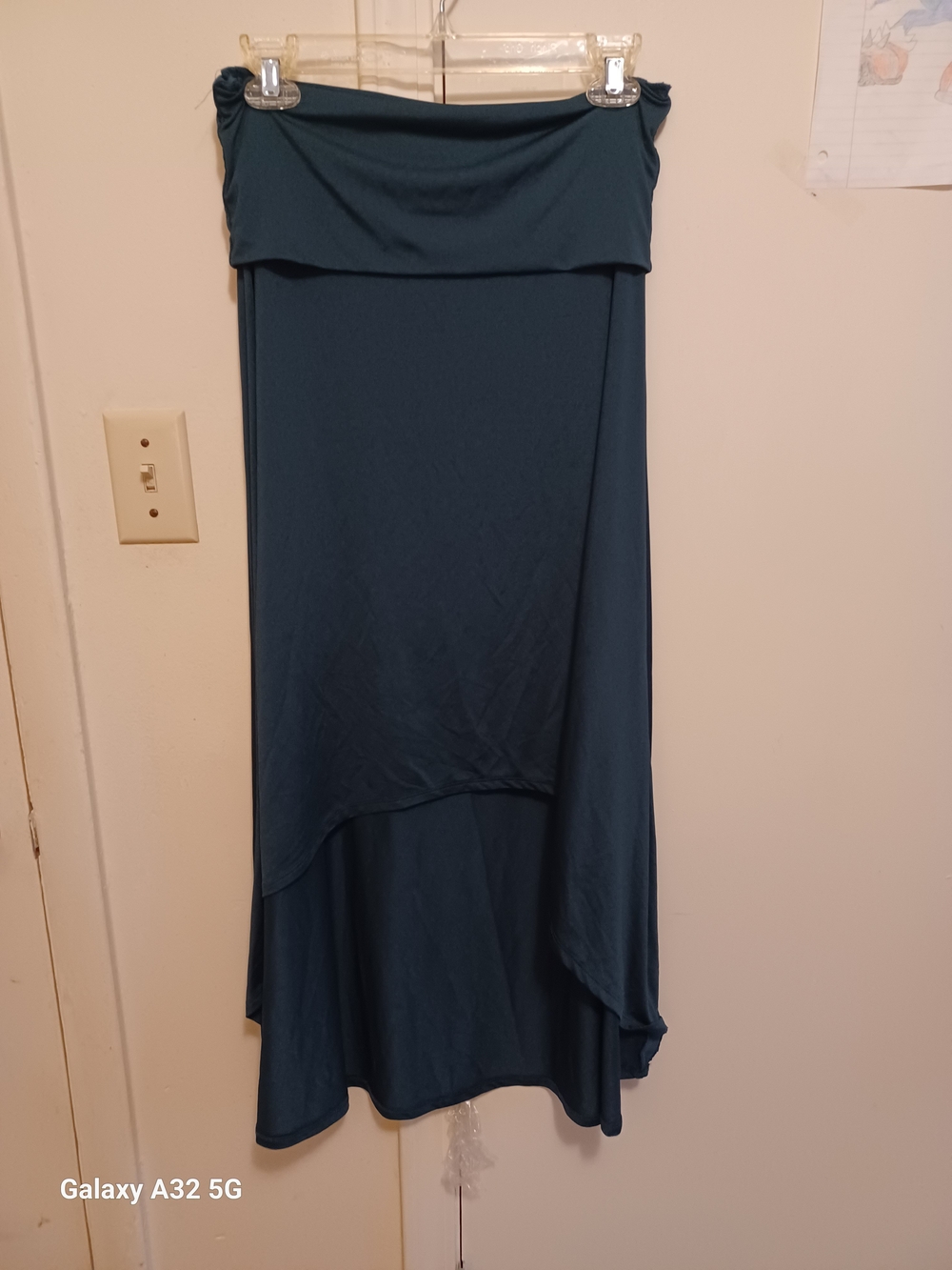 LuLaRoe Teal High-Low Foldover Waist Skirt - Picture 1 of 3